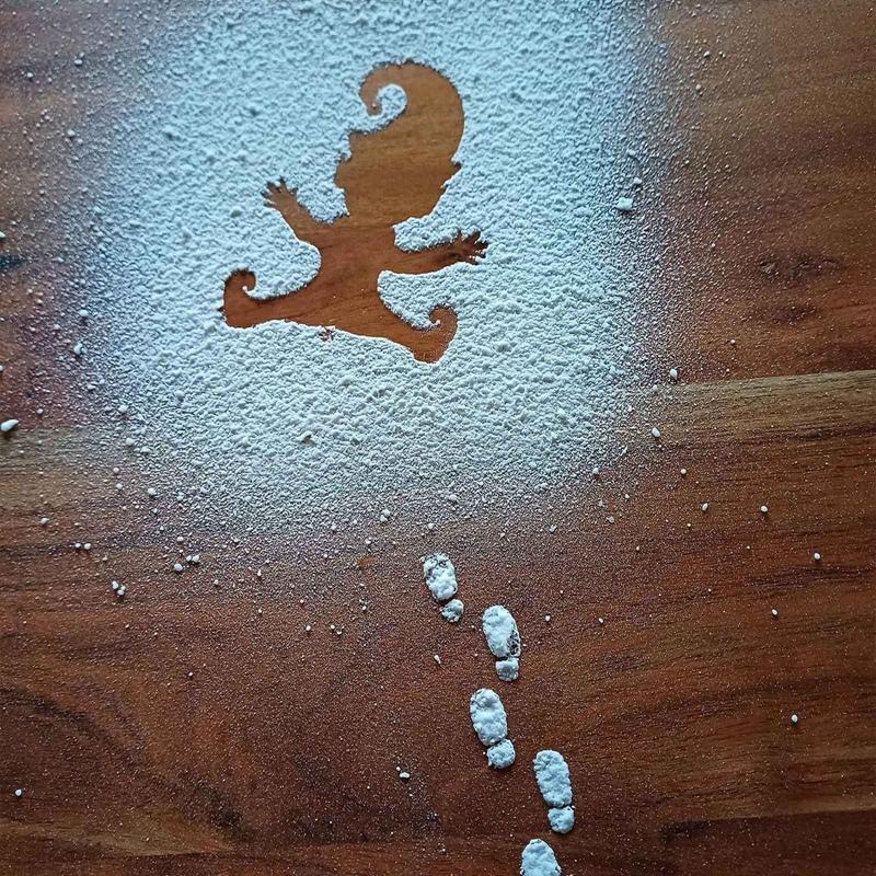 Christmas Gnome Shape Wooden Stencil Footprints Template Xmas Tree Ornament Gnome Elf Footprint Christmas Window Floor Decor