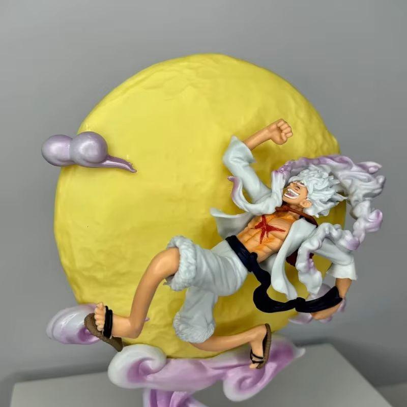 One Piece Nika Sun God Anime Action Figure 5 Gear Luffy Flying To the Moon GK Model Statue Glow-in-the-Dark Collectible Ornament