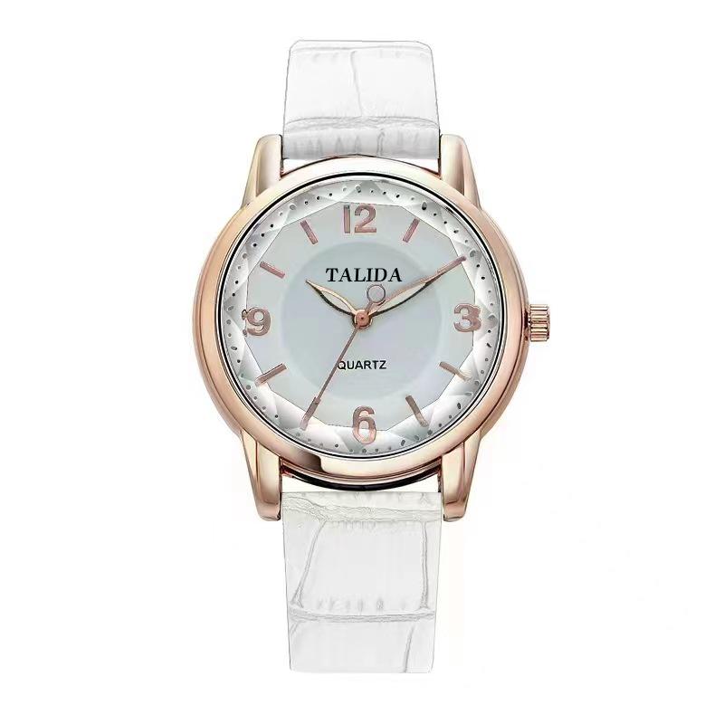 

Модные круглые женские кварцевые часы 1