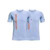 Under Armour Wordmark Logo Training Loose Comfortable Crew Neck T-Shirt Men T-Shirts Blue 1361666-438