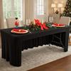 Simple Solid Color Spandex Stretch Tablecloth Rectangular Elastic Table Skirt Washable Soft Table Cover Banquet