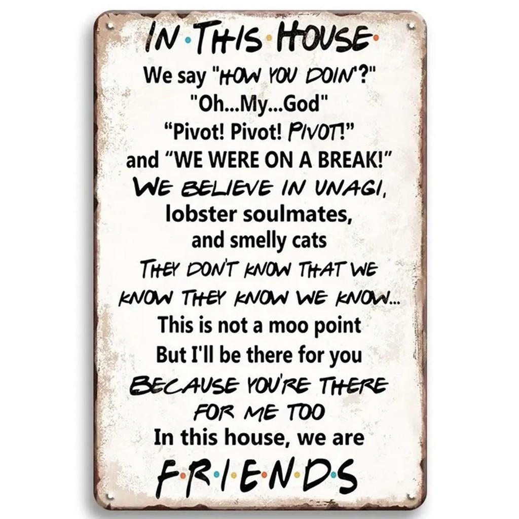 Central Perk Friends Metal Signs. Ideal for Cafe, Bar - Decorative Tin Plaques for Wall.
