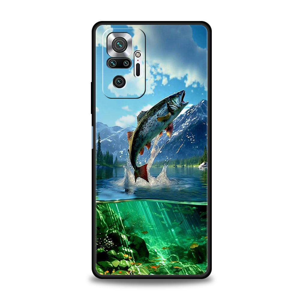 

Phone Case Cover for Redmi 14C 13C 10C Note 14 13 12 10 11 K40 K50 Gaming Pro Plus 5G Soft TPU Shell Hunting Fishing Man Fundas Note 10 Pro