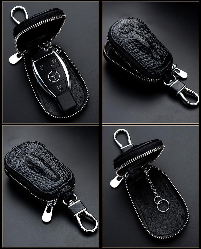 Jessimi Schlüsseletui, Smart Key Etui, Karabiner enthalten, Fenster, Kann bedient werden, während es eingesetzt ist