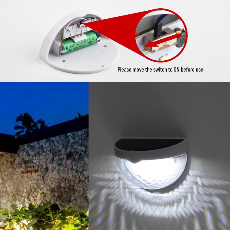 NuFeng Solar Semi-Circular Garden Wall Lights (4-Pack)
