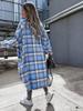 2022 Autumn/Winter Women's European & American Plaid Long-Sleeved Loose Shirt Jacket