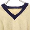 BERTIE & WYCKOFF 70s vintage Long sleeve Flannel V-neck sweater tops Men's Used