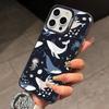 Whale P-Pattern  Phone Case For iPhone 17,16,15,14,13,12,11 Plus,Pro Max,XS,Colorful Silver Phone case Funda Cover
