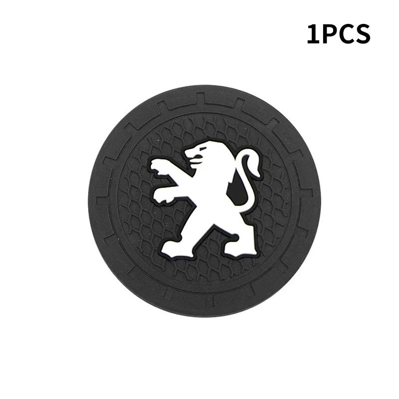

2026 Hot Car Sticker Fashion Non-slip Car Water Cup Pad Diamond Rhinestone Rubber Mat For Peugeot 206 207 307 3008 2008 308 407