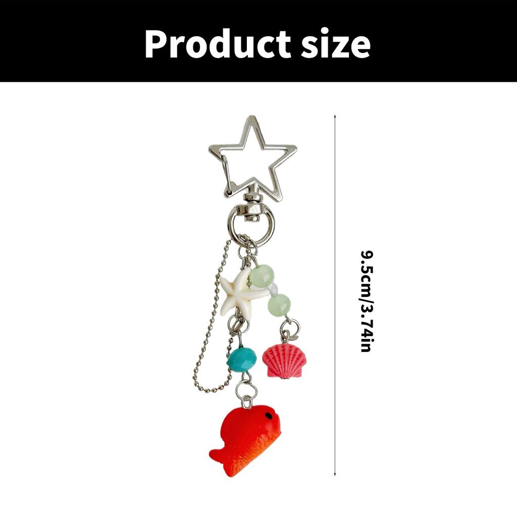 Goldfish Charm Phone Chain Accessory Youthful Style Goldfish Phone Hanging Adornment Dainty Phone Chain Keyring Charm