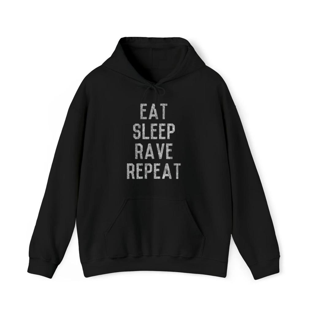 Eat Sleep Rave Repeat Graphic Hoodie