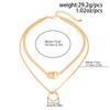 Ingemark Retro Hollow Out Round Interlocking Circles Pendant Necklaces Women Elegant Multi-layer Adjustable Chain Choker Jewelry