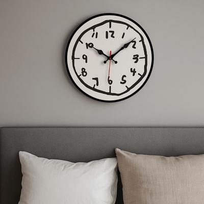 30cm Size Digital Wall Clock Special Design Silent Mechanism Silent Wall Clock Round Shape Minimalist Hanging Wall Clock