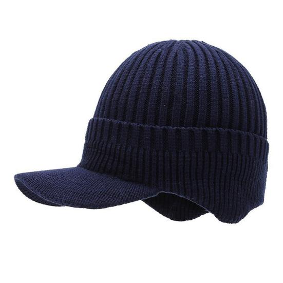 Pánská pletená čepice s fleecovou podšívkou Ochrana do každého počasí Krytí uší Čepice Elastický design Zimní větruodolná čepice