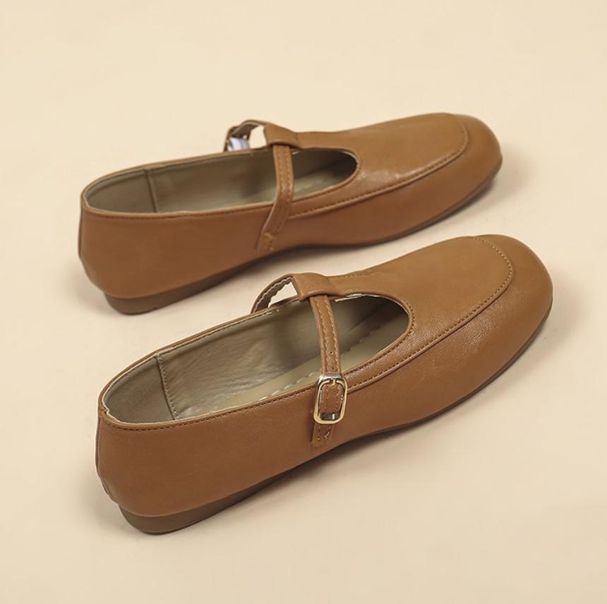 Fashion Fashion Women Ballet Dance Slip On Cross Strap Flat Low Heels Spring Autumn Dress Shallow Mary Jane Shoes Women's Loafers