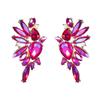 Luxury Temperament Colorful Shiny Crystal Earrings Women High-Grade Luxury Female Earrings Performance Earrings