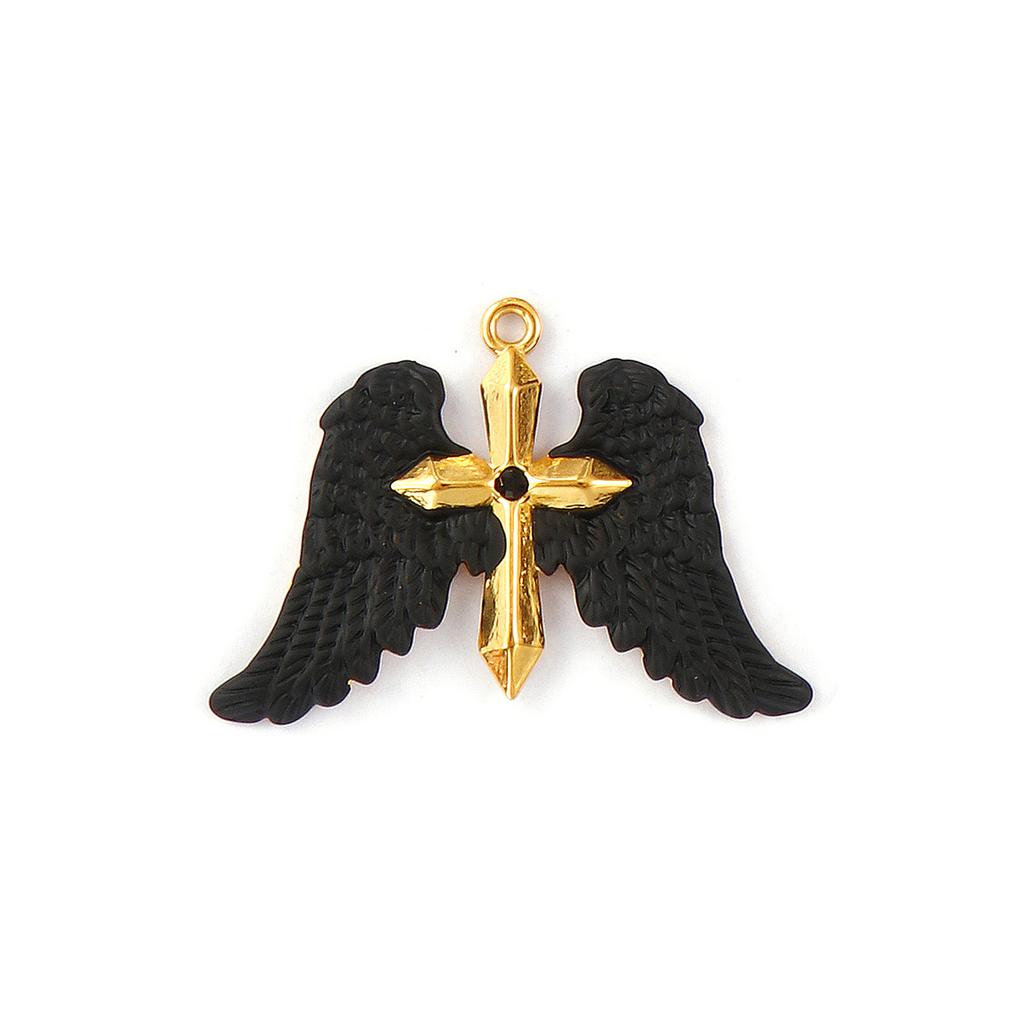 1Piece 304 Stainless Steel Pendants 18K Gold Plated Enamel Tree Of Life Moon Feather Winged Cross Charms For DIY Necklace Making