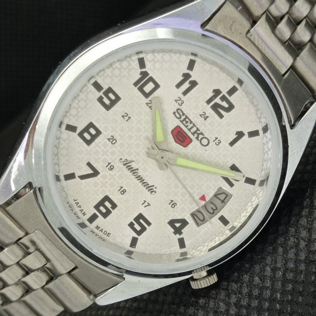 

ВОССТАНОВЛЕННЫЕ ВИНТАЖНЫЕ SEIKO 5 AUTO 7019A ЯПОНИЯ МУЖСКИЕ СЕРЕБРЯНЫЕ ЧАСЫ 598-a313009-2 SKU598-a313009