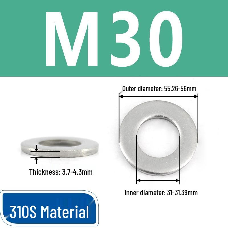 2520/310S Heat-Resistant Stainless Steel Wide Flat Washer Spacer M5-M30