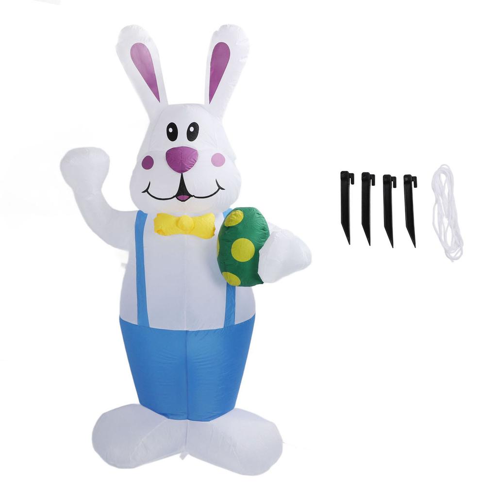 Inflatable Bunny Yard Decoration 6.2ft Cute Blow Up Outdoor Decoration For Easter Christmas Decoration Ornaments