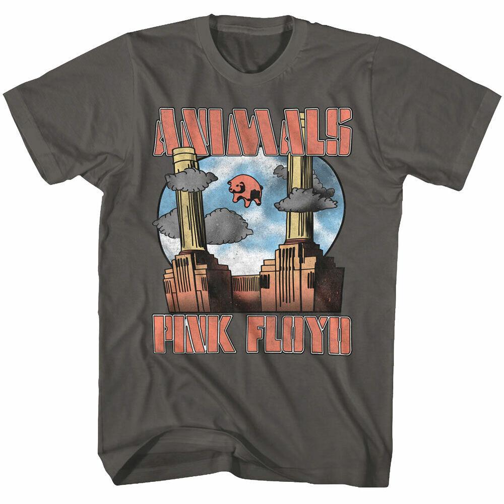 

Pink Floyd Animals Floating Pig Mens T Shirt Cartoon Album Rock Concert Tour Top 2XL