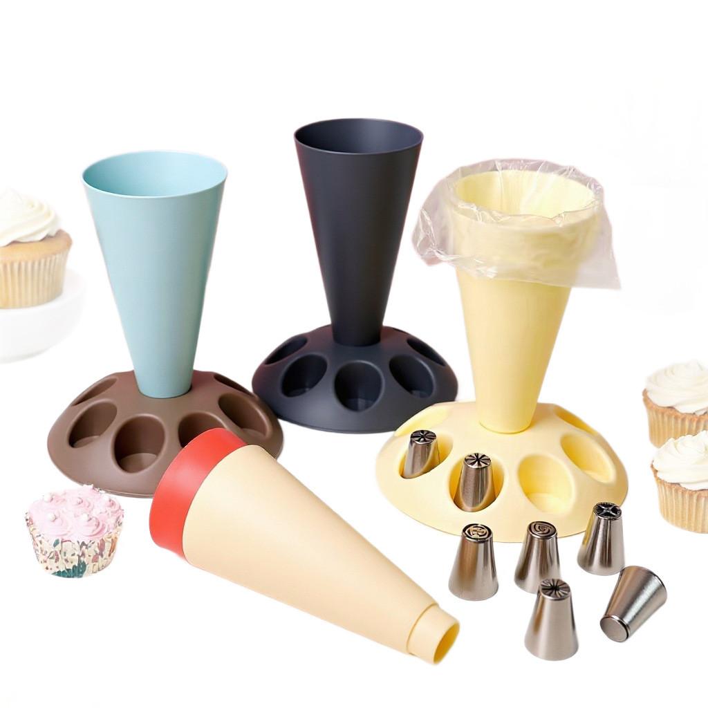 Baking Piping Nozzle Organizer Silicone Cake Decorating Tool Stand For Professional Bakers