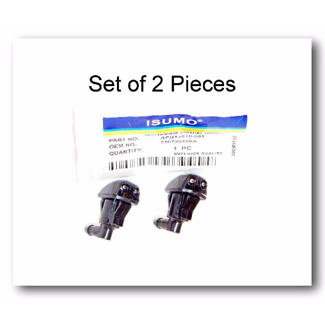 set of 2 Windshield Washer Nozzle Front Fits:2006-2010 Jeep Commander