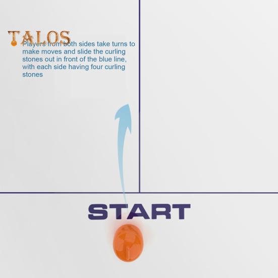 Kids Curling Board Game with Foldable Mat 8/16 Pucks Toddlers Educational Floating Stone Game 2 Players Family Interactive Hockey Toy