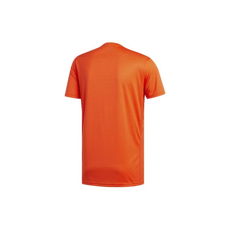 adidas T Shirts Men's Orange Crew Neck Moderate Straight Fit DZ9002