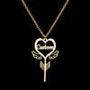 Atoztide Custom Name Necklace Personalized Butterfly Fashion Stainless Steel Pendant Heart Letter One Hole Chain for Women Gift