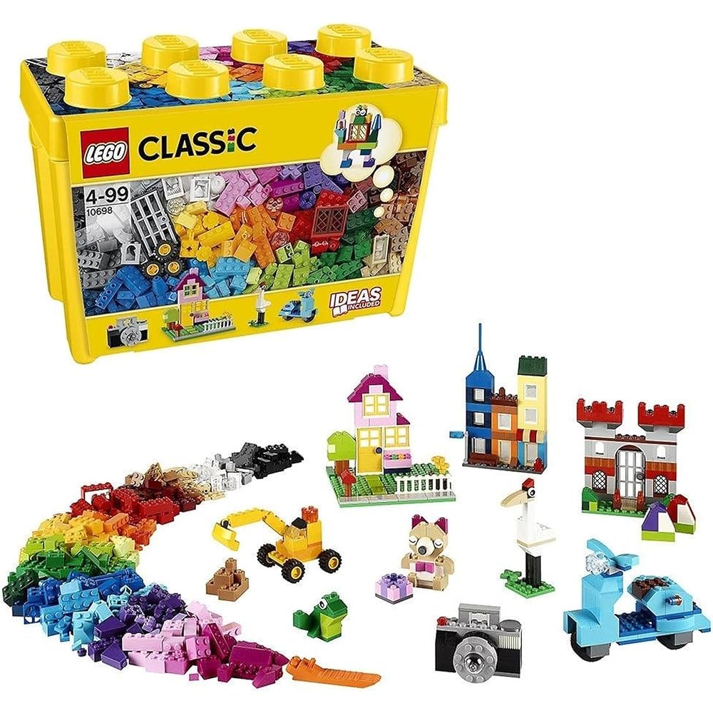 LEGO Classic Yellow Idea Box 10698 Building Blocks Educational Toy for Kids Ages 4-7