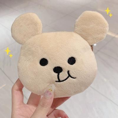 Borsa Cartoon Peluche Orso Borsa Chiusura a cerniera Auricolare Cellulare Rossetto Cambia Borsa portaoggetti Zaino Borsa a tracolla Decor Ciondolo Peluche
