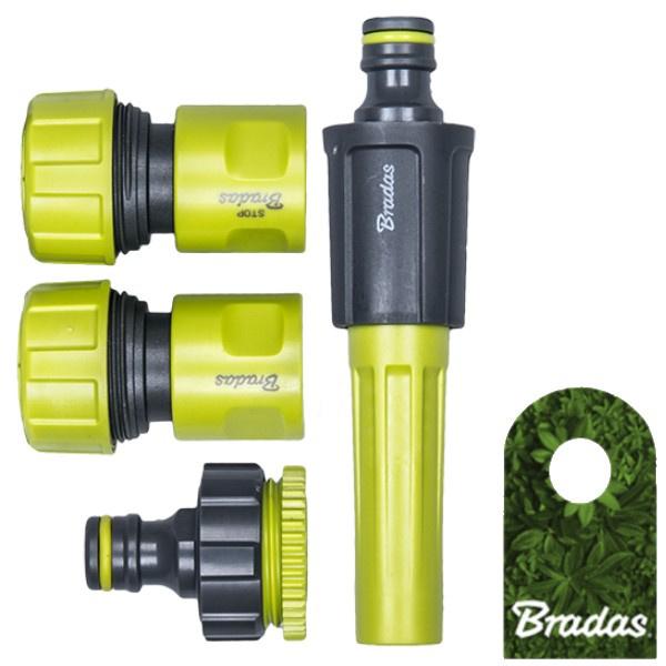 4-Piece Sprinkler Set for 3/4" Hose Quick Connectors Straight Sprinkler