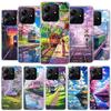 Retro Japanese Sakura Train Phone Case For Xiaomi Redmi Note 15 14 13 12 11 10 Pro Plus 14S 12S 11S 11T 11E 10S Soft Fundas Shel