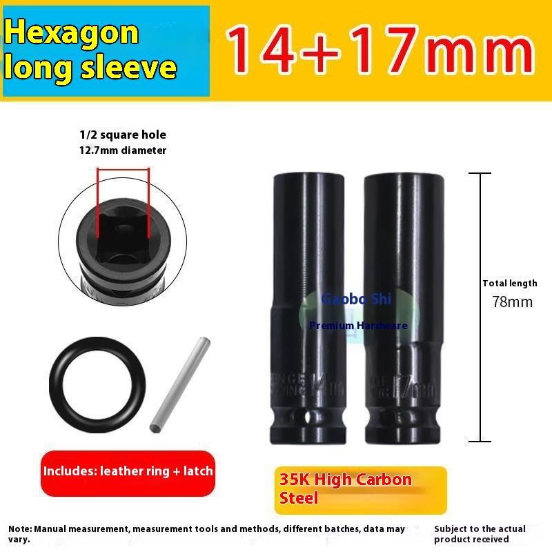 Elektrischer Schraubenschlüssel Verlängerte Sechskantnuss Pneumatische Luftpistole Vertiefte Stecknuss Luftschrauber Autoreparaturwerkzeug