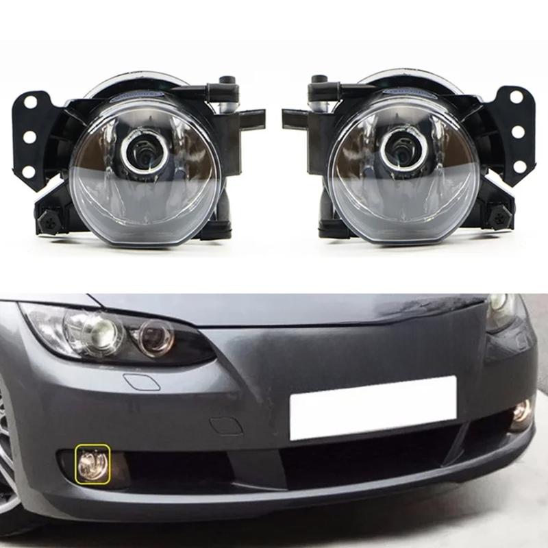 1 Pair Fog Lamp Case Car Fog Light Housing 63176910792 63176920703 for E60 E90 E63 E46 Foglights Case Without Bulbs