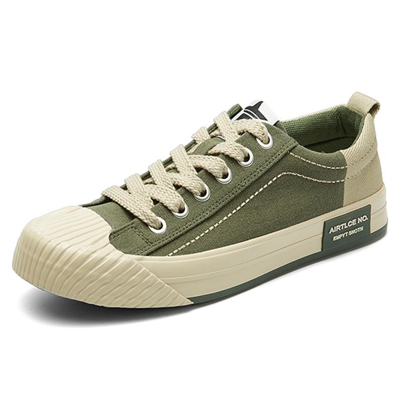 Spring New Mens Shoes Fashion Trend Niche Casual Mens Canvas Shoes Laceup Flat Low Top Shoes Mens