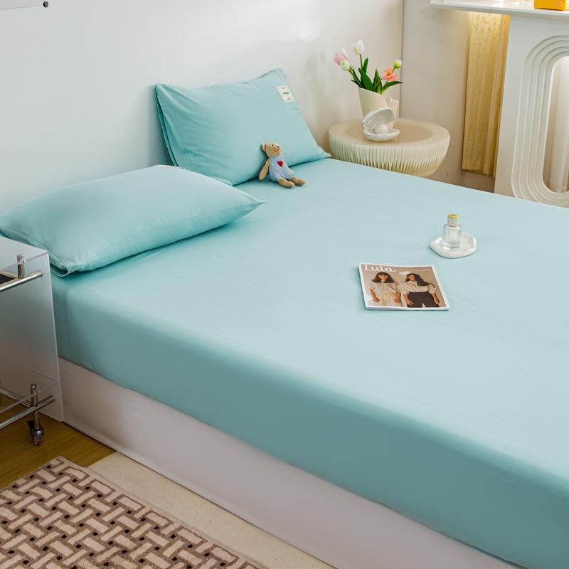 Neues Spannbettlaken aus gebürstetem Polyester-Baumwoll-Twill in Volltonfarbe, 1 Stück, 120/150/180/200 cm, maschinenwaschbar, leicht und atmungsaktiv