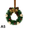 Merry Christmas Wreath Pendant With Bell Car Door Hanging Decoration Xmas Party Christmas Tree Decor Accessories