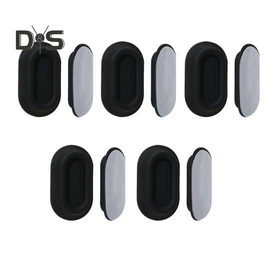 

5 шт. Магнитный держатель для пульта дистанционного управления, настенное крепление, свободное отверстие, простая установка, самоклеящийся держатель для хранения пульта дистанционного управления для телевизора чёрный