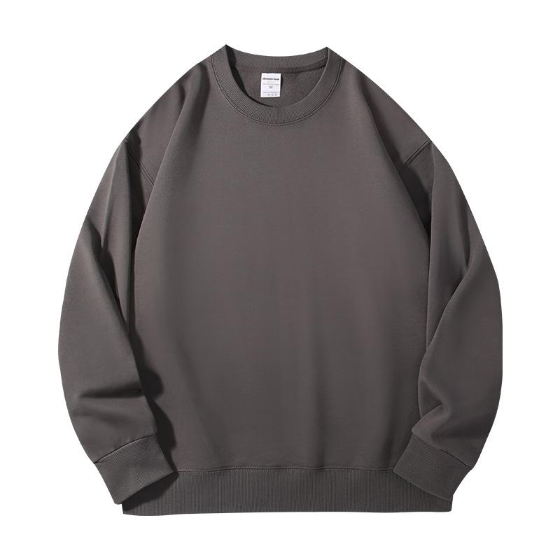 Mens and Women Autumn Solid Color Sweatshirt Long-Sleeve Lightweight Terry Sweatshirt Casual Workout Pullover Shirt Tops for Women and Men