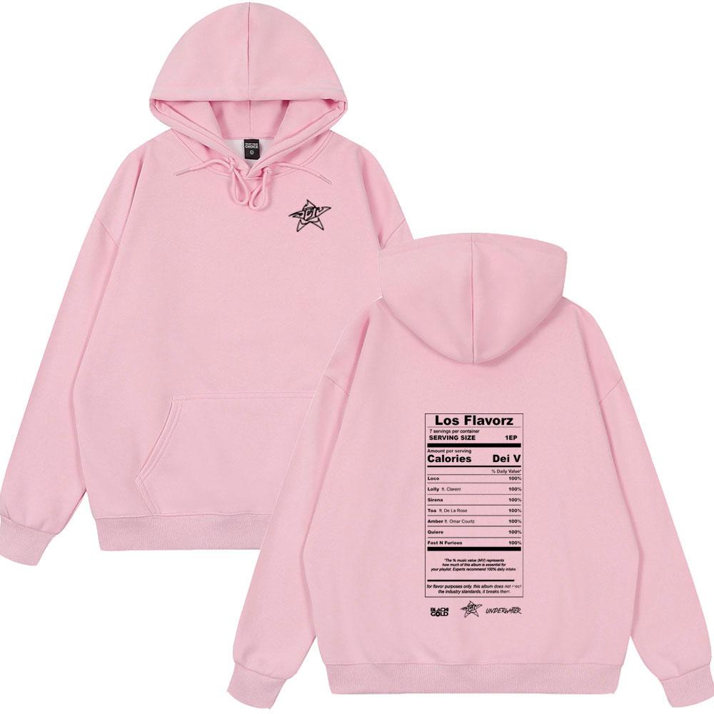 Rapper Dei V Los Flavorz Album 2025 Hoodies Herren Damen Kleidung Mode Hip Hop Langarm Sweatshirt Lässige Übergroße Hoodies