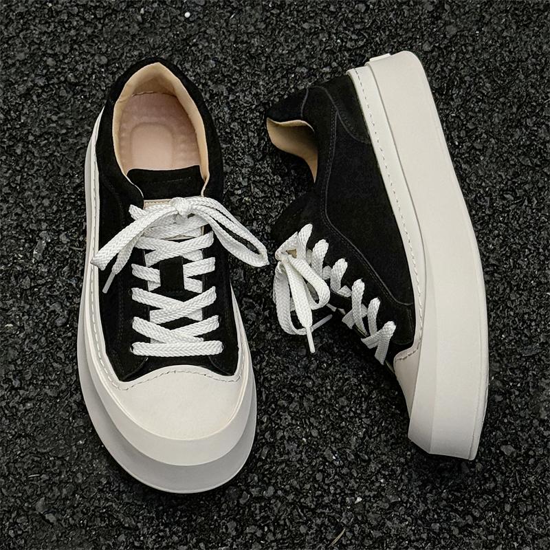 New Men Vulcanized Shoes Luxury Brand Genuine Leather Sneakers Casual Leather Breathable Thick Bottom Soft Walking Shoes
