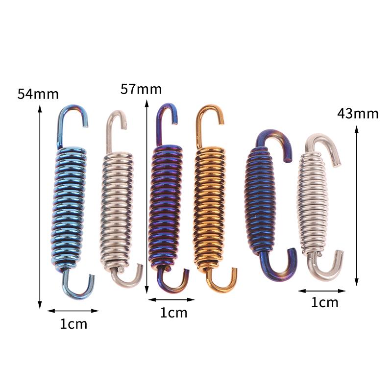 2 Stücke Edelstahl Universal Schalldämpfer Auspuff Quellen Stretch Federhaken Motorrad Auspuffanlage Schalldämpfer Quellen