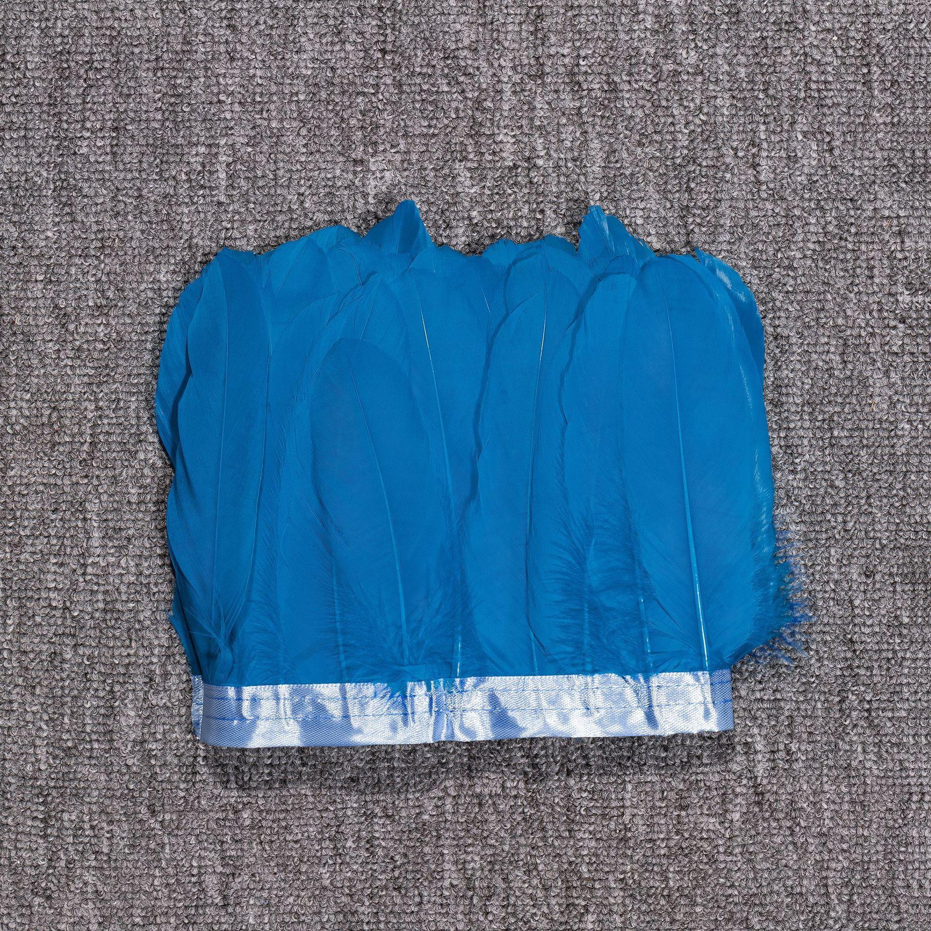 

Goose Feather Large Floating Cloth Strip 2 Meters Feather Cloth Edge Goose Feather Cloth Strip Diy Feather Flower Stage Clothing Shawl Wing Decoration озеро синий