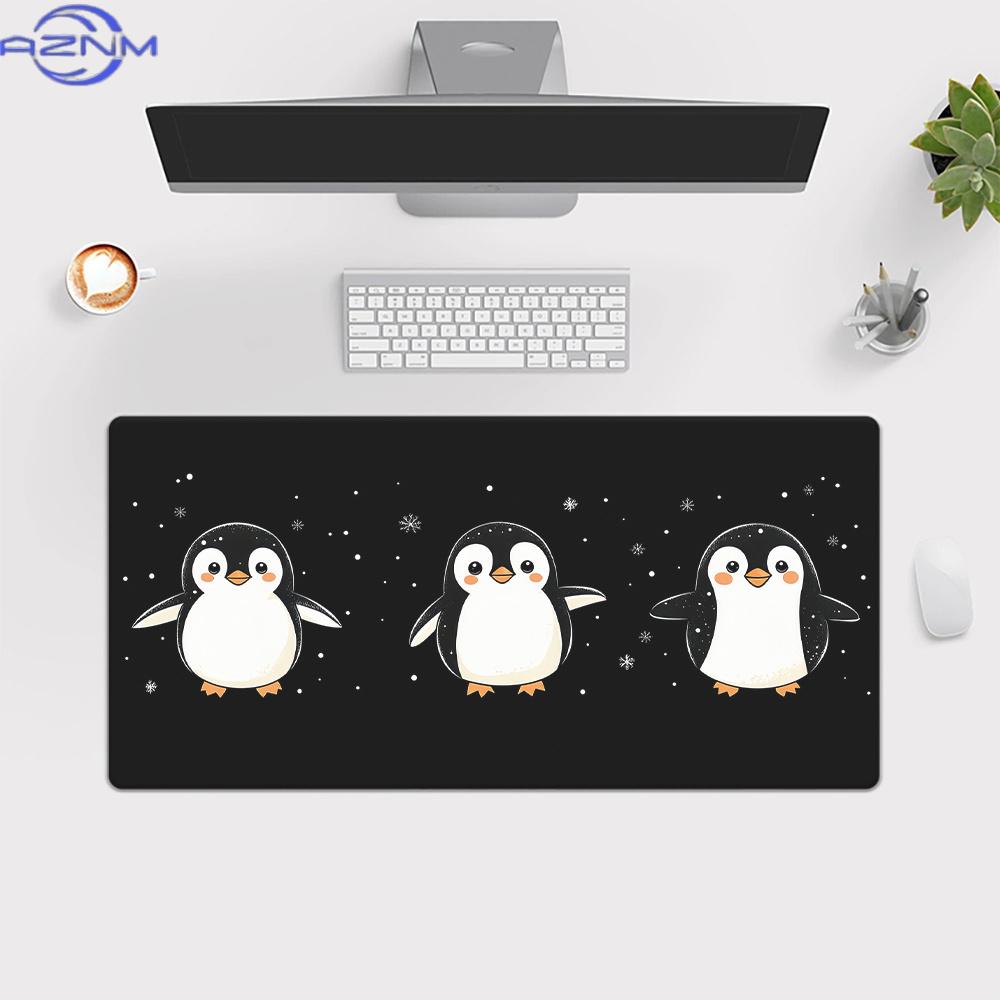 Brand Simple Penguin Mouse Pad Iron Art Gaming Mat Anti Slip Rubber Office Desk Mat For Laptop PC Keyboard Accessories