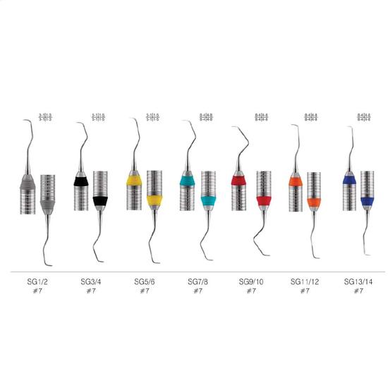 GDC Gracey Curettes Colour Coded S/7 Instruments Kit (GCCCWC7)