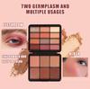 BSIMONE 18-Color Earth Tone Eyeshadow & Blush Palette - Matte, Pearlescent & Glitter Finish, Portable & Multi-color.
