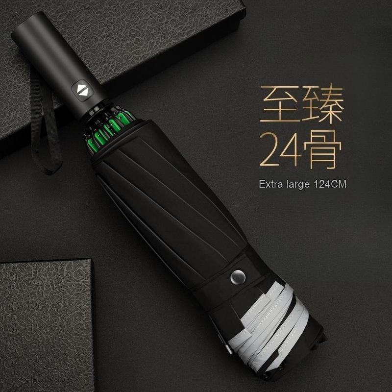 Deutscher Grüner Riese Extra Großer Umkehrschirm Herren Vollautomatisch Vergrößert Verstärkt Verdickt Geschäfts-Regenschirm