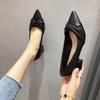 High heels thick heel pointed 2025 spring new wedding shoes Mary Jane shoes 2219-13 commuter style